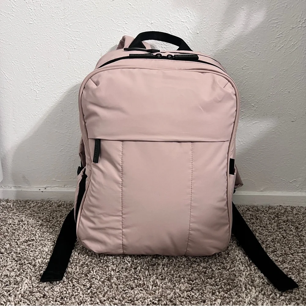 Calpak Luka Laptop Backpack Pink Rose Quartz 15" - Picture 2 of 10
